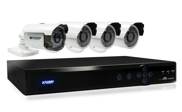 KGUARD Aurora AR421, DVR f&ouml;r 4 kameror, plats f&ouml;r 1 hdd, svart