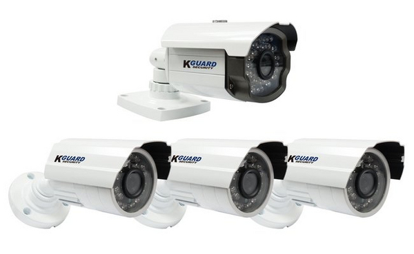KGUARD Aurora AR421, DVR f&ouml;r 4 kameror, plats f&ouml;r 1 hdd, svart
