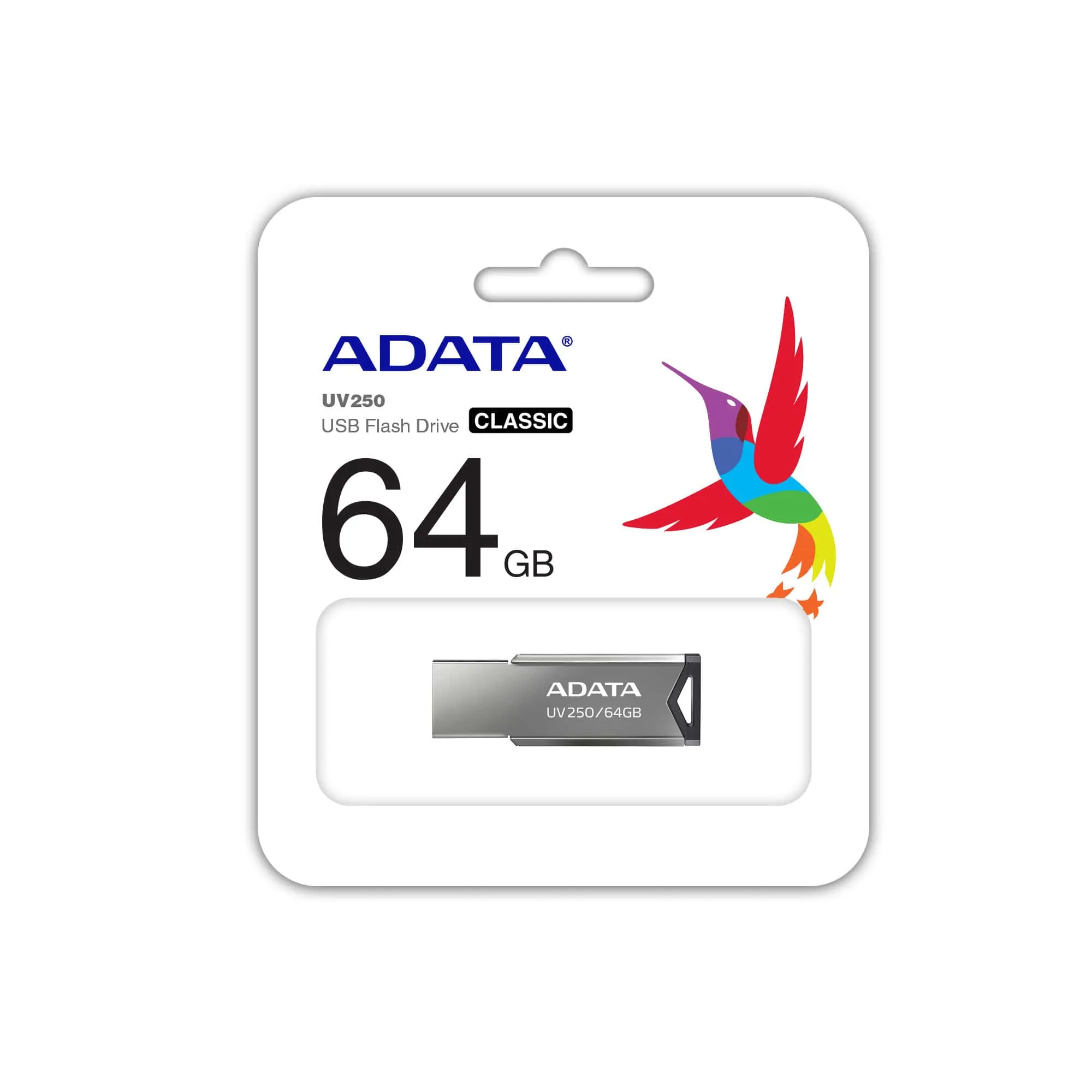ADATA Flash Drive UV250 64GB USB 2.0 Black