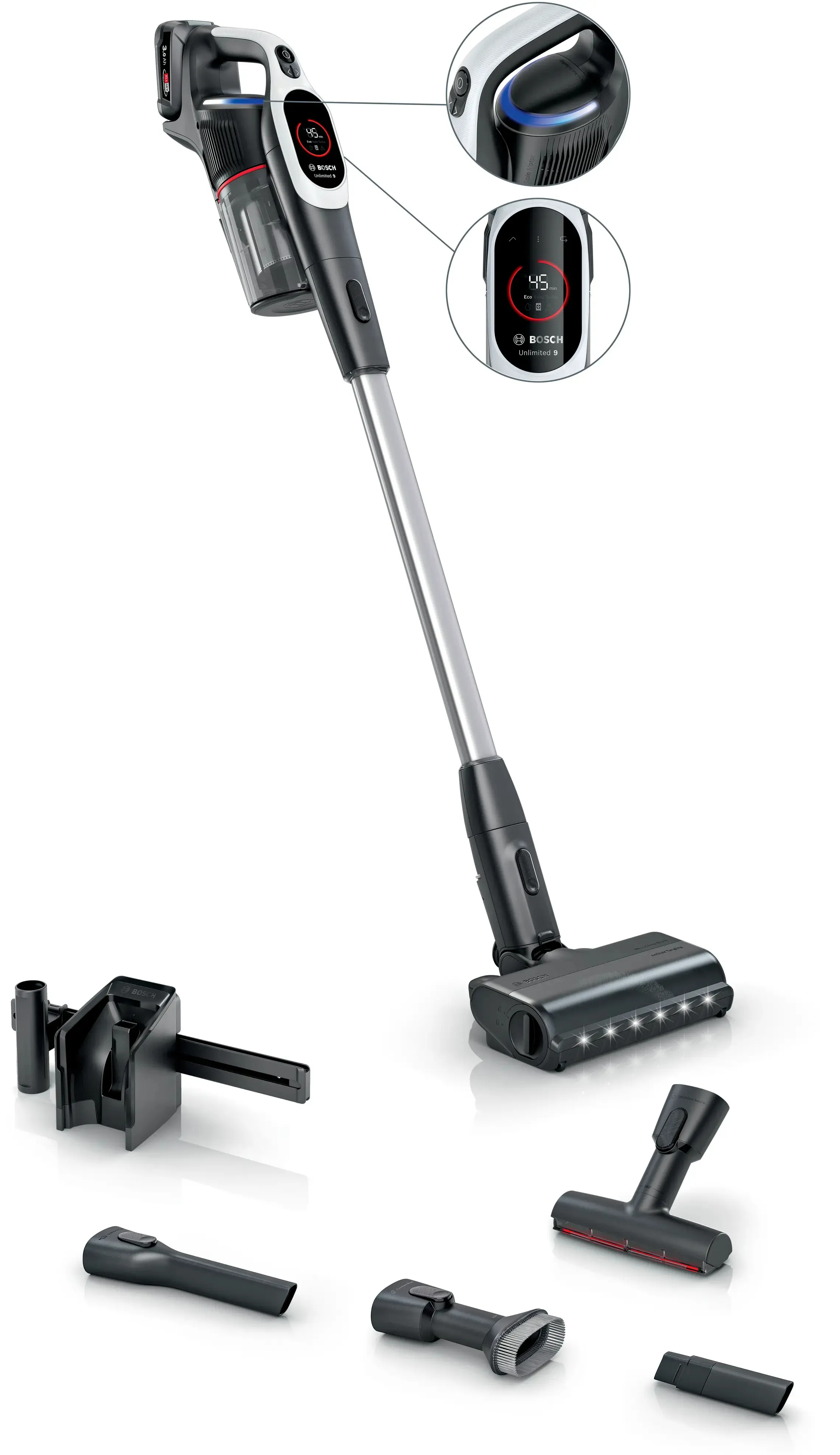 Bosch Unlimited 9 BKS931BA 3.0 Ah -varsi-imuri, valkoinen