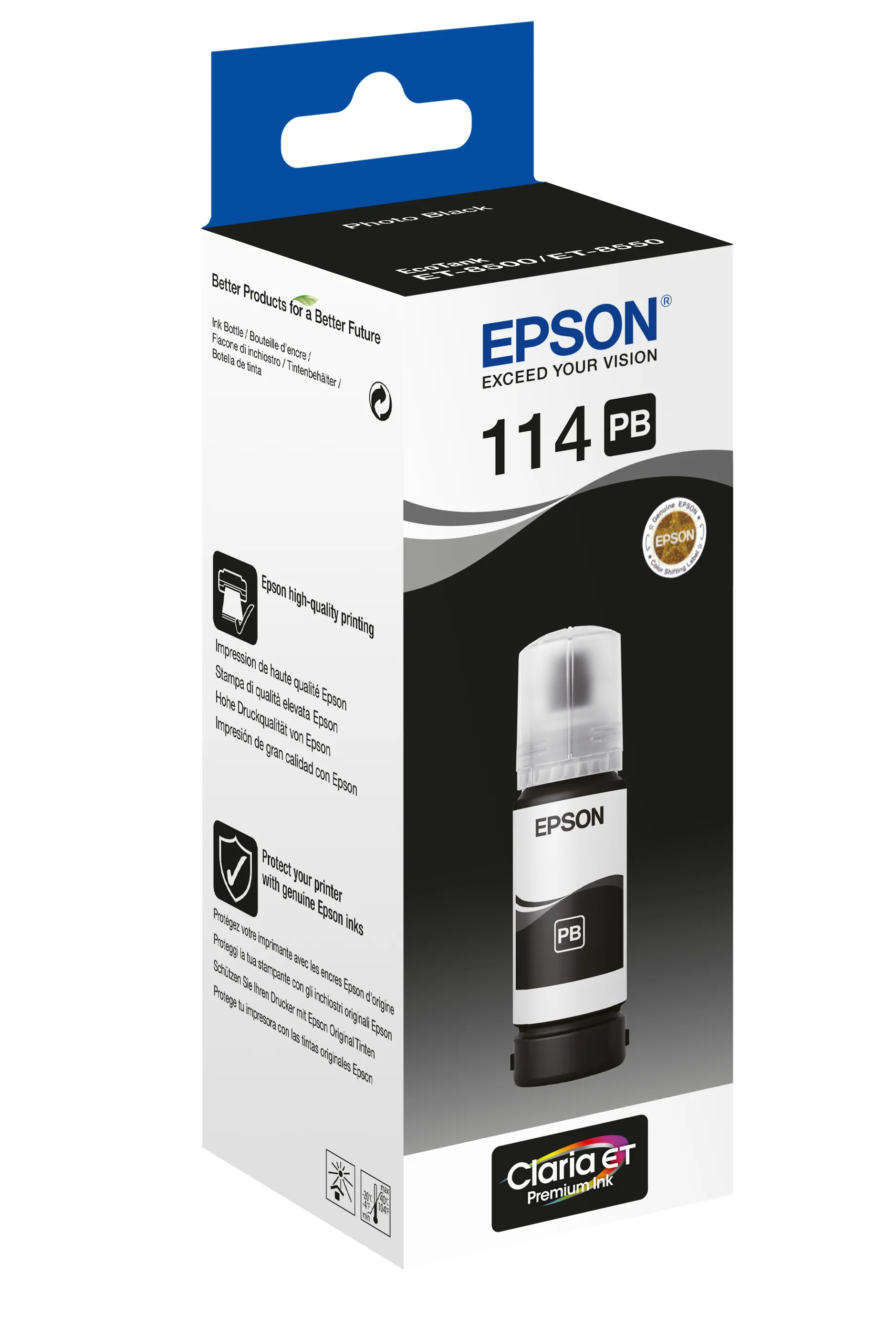 Epson 114 EcoTank ink bottle, 70 ml, Photo Black
