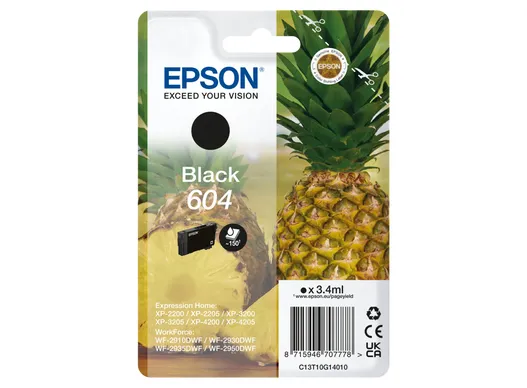 Epson 604 ink cartridge, 3.4 ml, Black