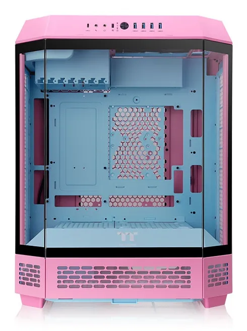 Thermaltake The Tower 600 -miditornikotelo ikkunalla, bubble pink