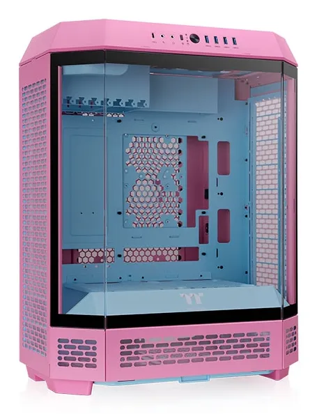 Thermaltake The Tower 600 -miditornikotelo ikkunalla, bubble pink
