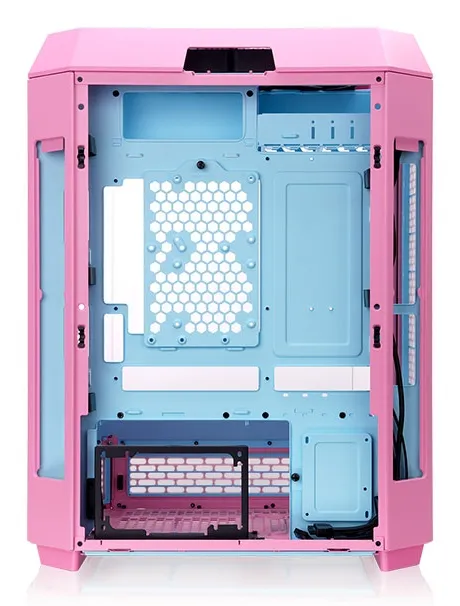 Thermaltake The Tower 600 -miditornikotelo ikkunalla, bubble pink