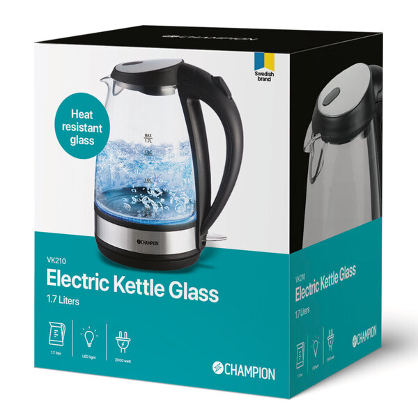 Champion Vattenkokare 1,7L Glas