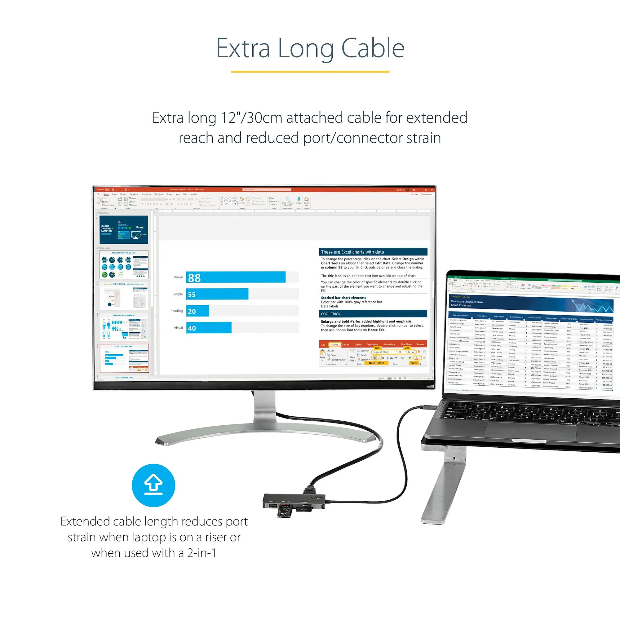 USB C Multiport Adapter - 4K HDMI/PD/USB