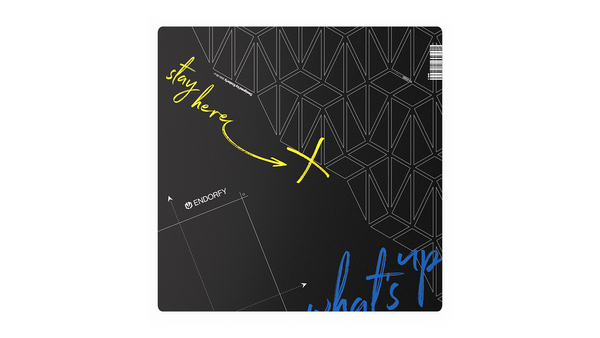 Endorfy FP90S -lattiamatto, Musta, 90x90cm