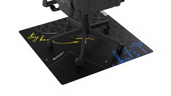 Endorfy FP90S -lattiamatto, Musta, 90x90cm
