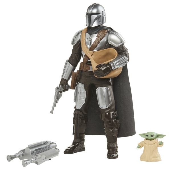 Star Wars The Mandalorian 12 Inch Feature Figure Mando with 2 Inch Grogu