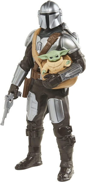 Star Wars The Mandalorian 12 Inch Feature Figure Mando with 2 Inch Grogu