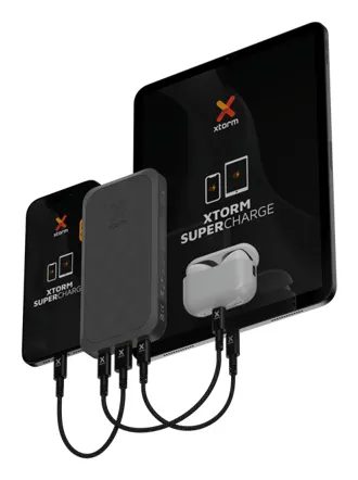 XTORM FS5101U 10000mAh, 20W, Quick Charge 3.0 -varavirtal&auml;hde, musta
