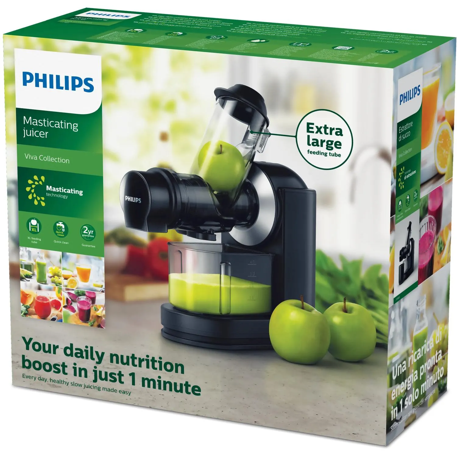 Philips Viva Collection HR1889/70 -mehupuristin, 150 wattia, 1 litra, harmaa