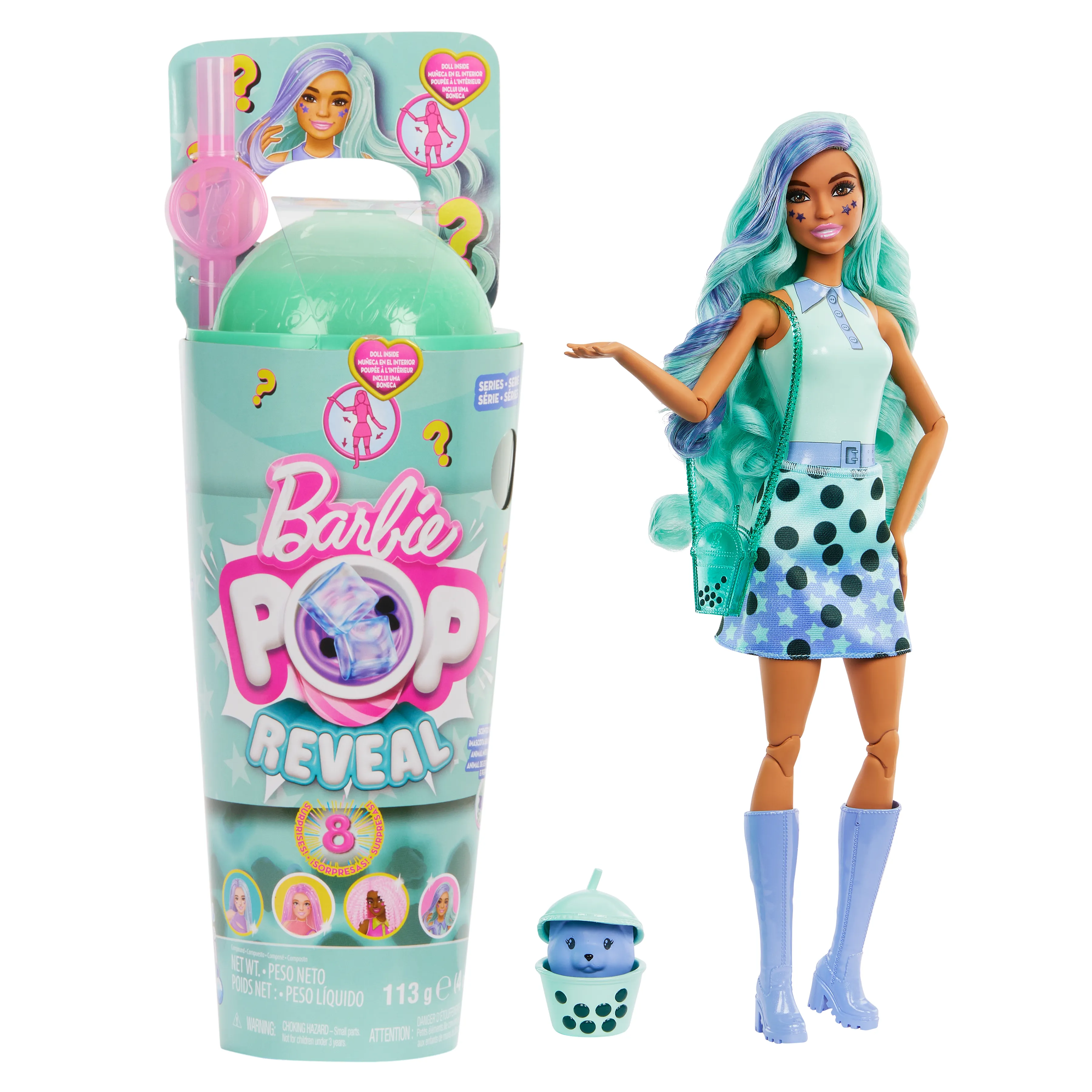 Mattel Barbie Pop! Reveal Bubble Tea Series - Green Tea, toy figure