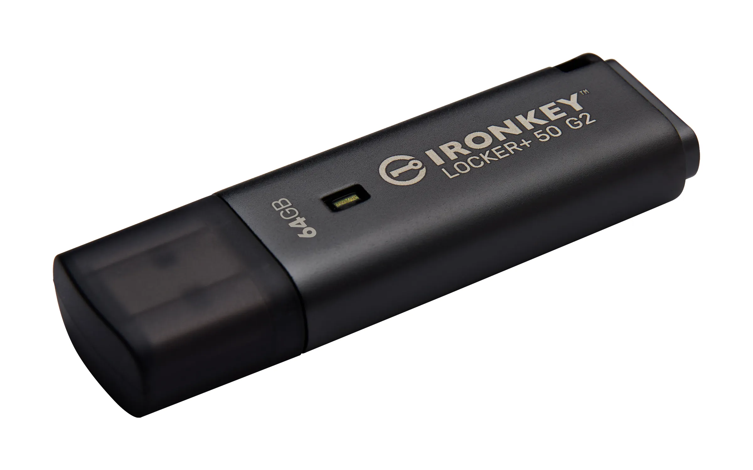 Kingston IronKey Locker Plus 50 G2 USB 3.2 Gen 1 64GB memory stick, Black