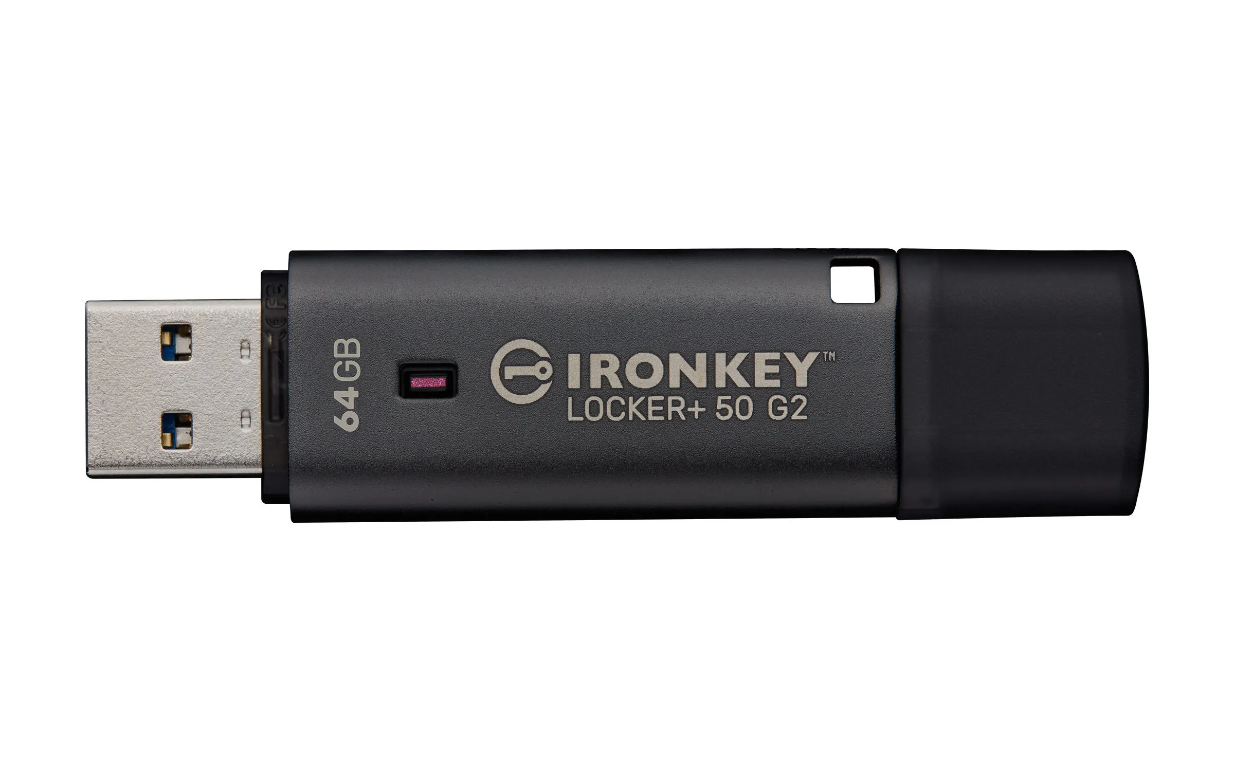 Kingston IronKey Locker Plus 50 G2 USB 3.2 Gen 1 64GB memory stick, Black