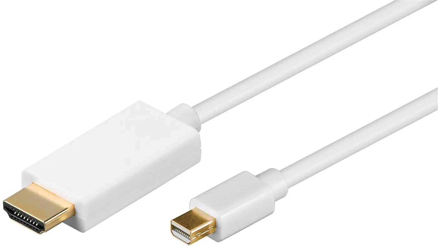 MicroConnect mini DisplayPort &ndash; HDMI - cable, 1 m, White