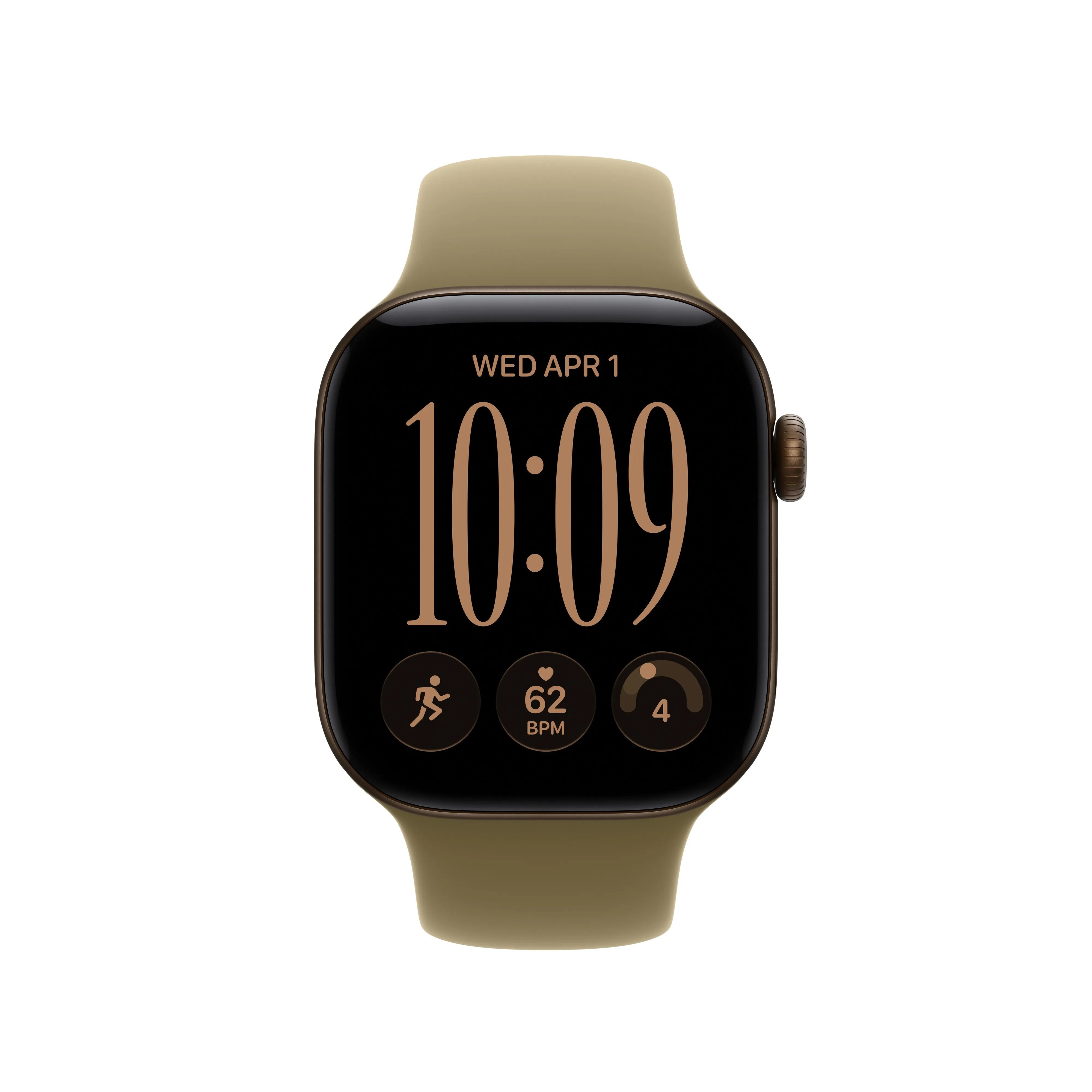 Apple Watch 42 mm -urheiluranneke, oliivinvihre&auml;, S/M