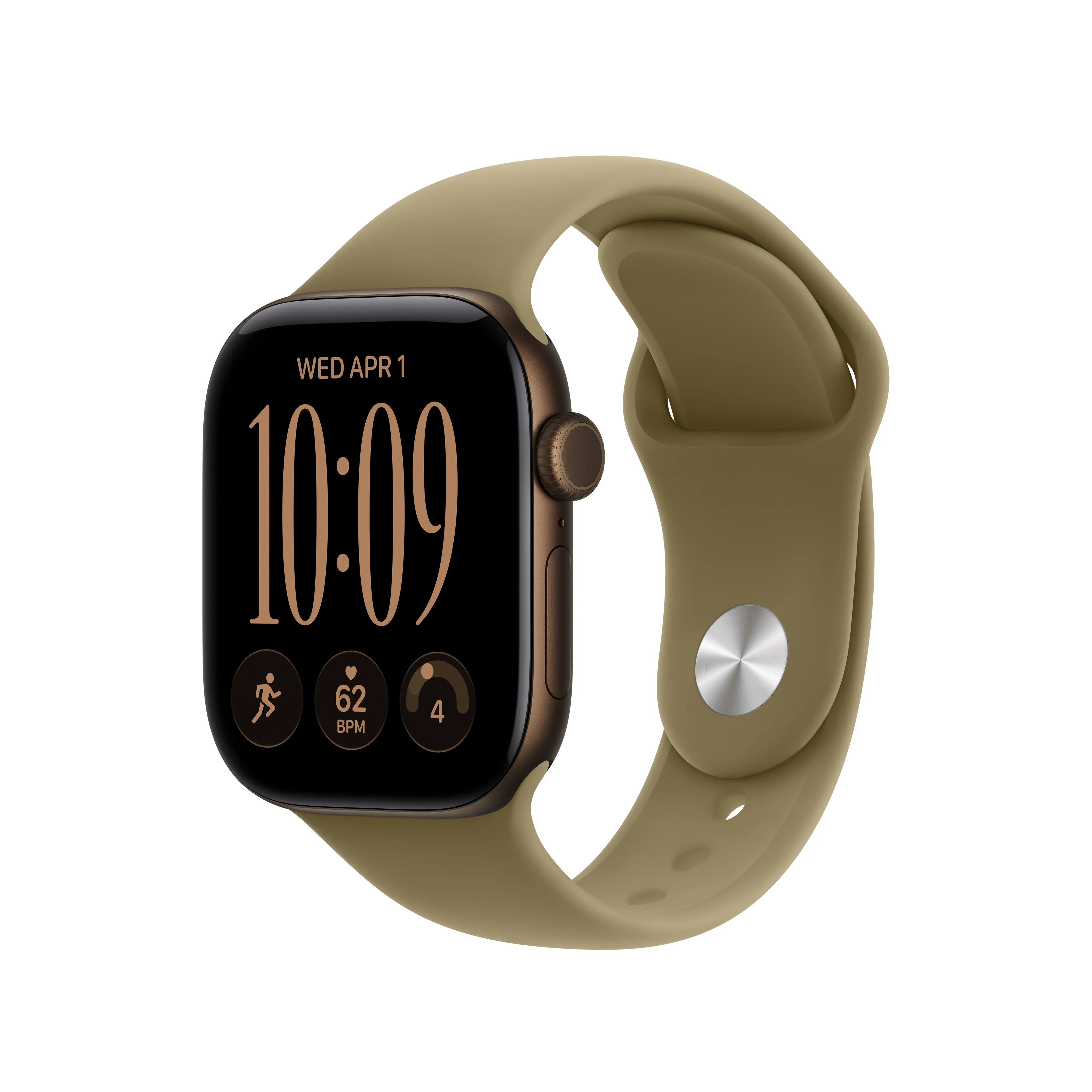 Apple Watch 42 mm -urheiluranneke, oliivinvihre&auml;, S/M
