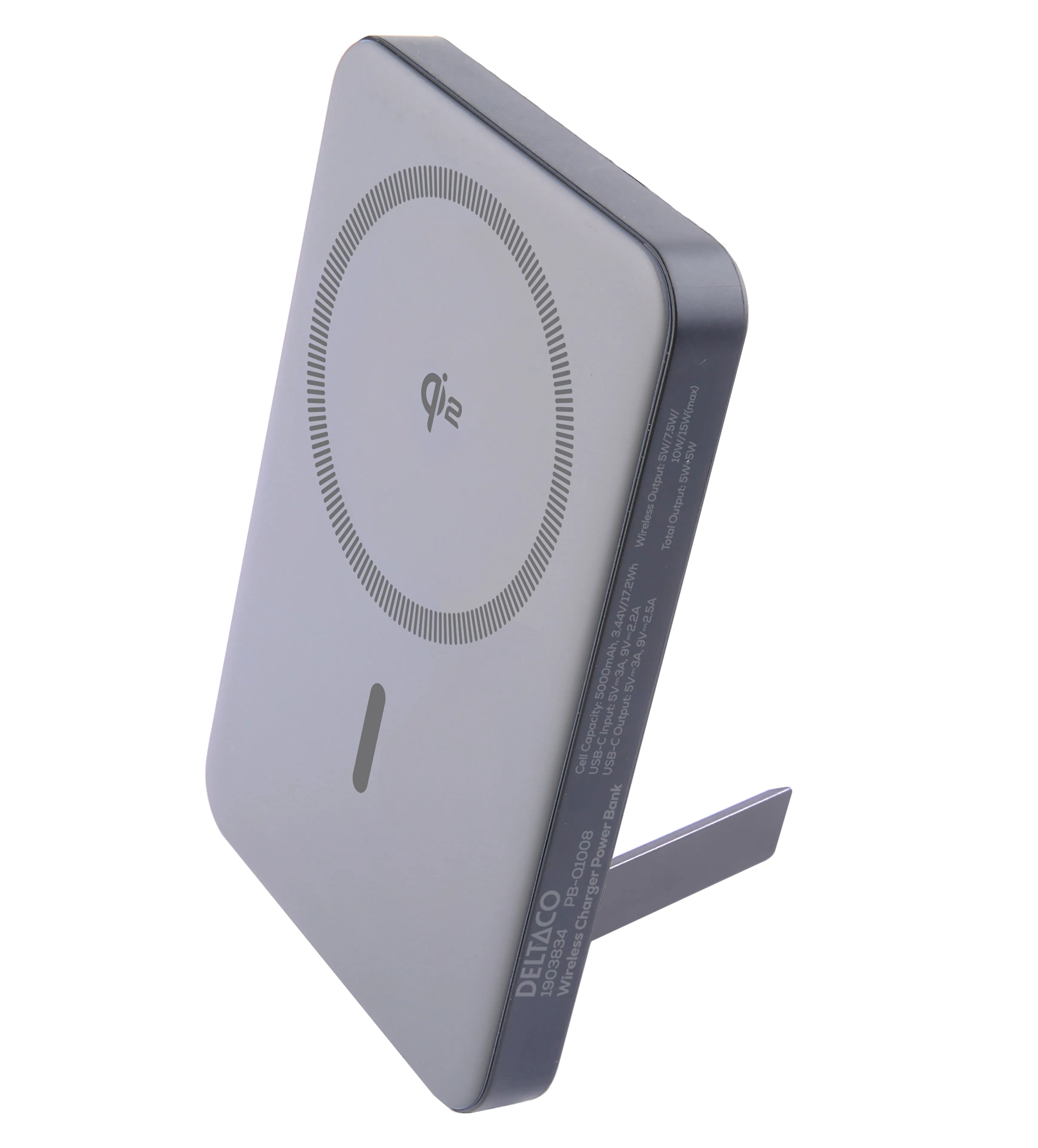DELTACO PB-Q1008 5000mAh, 15W, PD 20W -varavirtal&auml;hde, musta