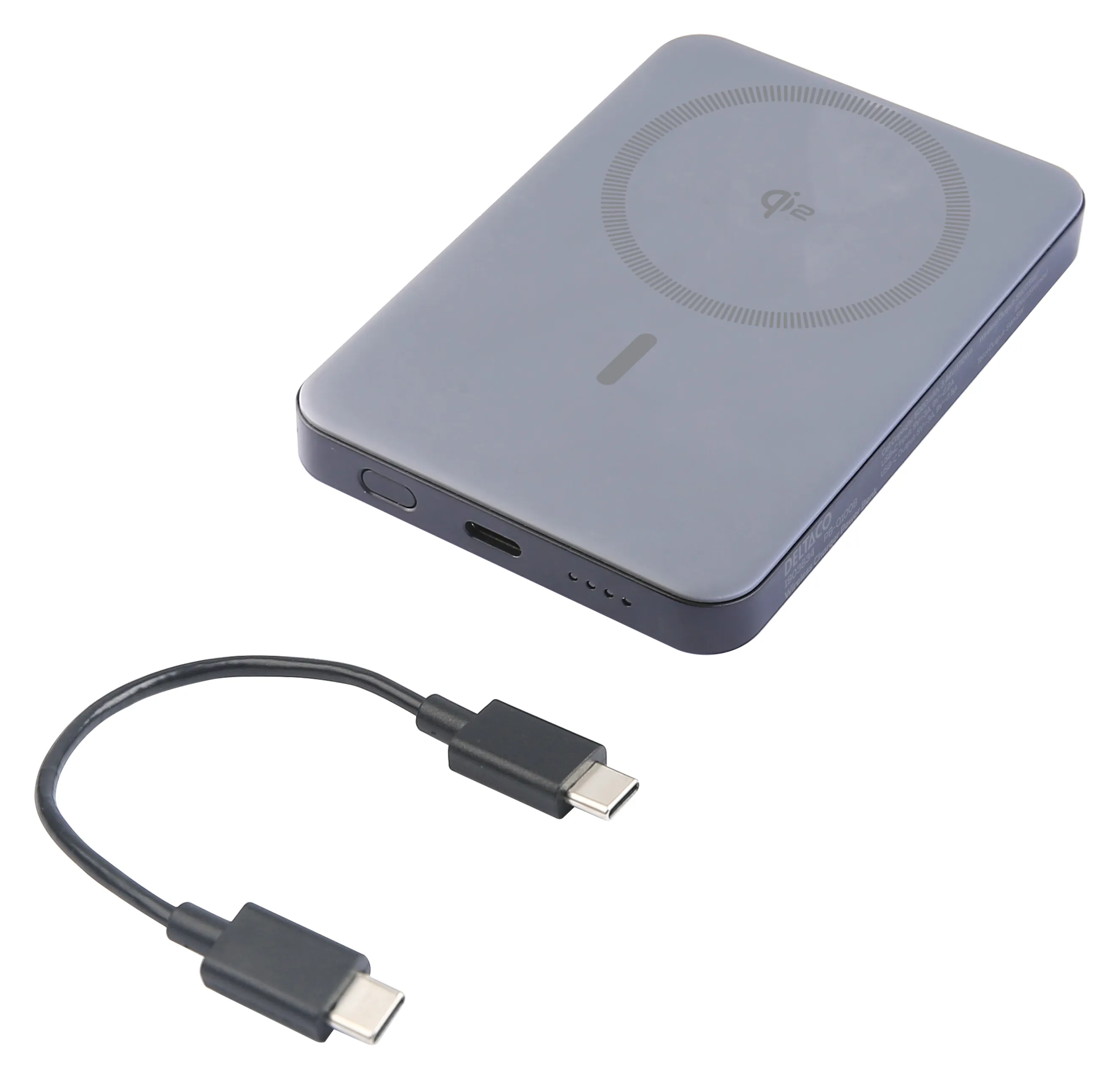 DELTACO PB-Q1008 5000mAh, 15W, PD 20W -varavirtal&auml;hde, musta