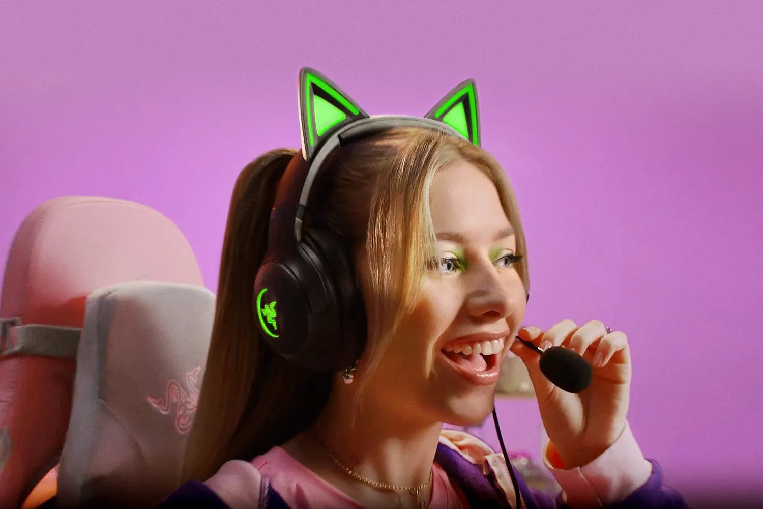 Razer Kraken Kitty V2 -pelikuulokemikrofoni, musta