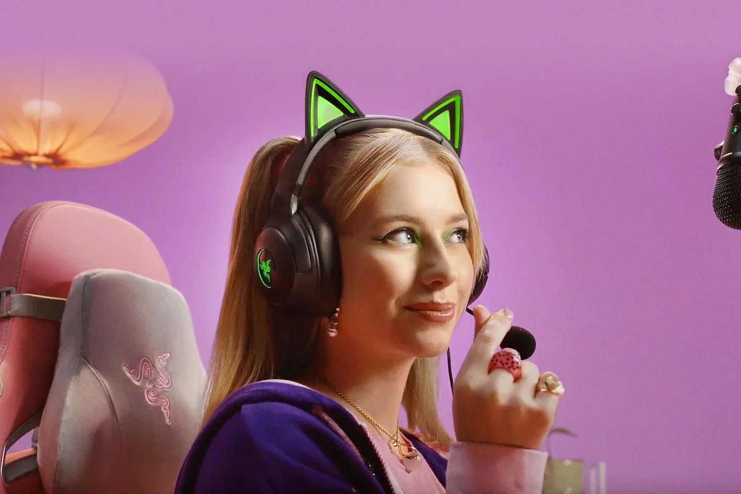 Razer Kraken Kitty V2 -pelikuulokemikrofoni, musta
