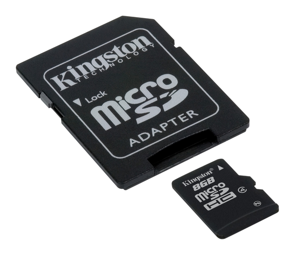 Kingston 8GB - microSDHC +SD Adapter