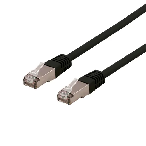 Deltaco Cat6a U/FTP RJ45 0.3m -verkkokaapeli, musta