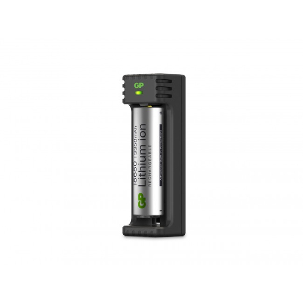 GP 18650, 1-slot USB Charger with 1 battery included (3350 mAh), L111