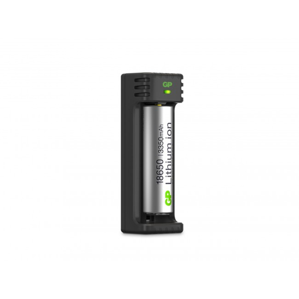GP 18650, 1-slot USB Charger with 1 battery included (3350 mAh), L111