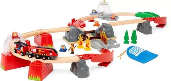 BRIO Smart Tech Sound fire brigade rescue set, train