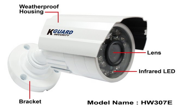 KGUARD Aurora AR421, DVR f&ouml;r 4 kameror, plats f&ouml;r 1 hdd, svart