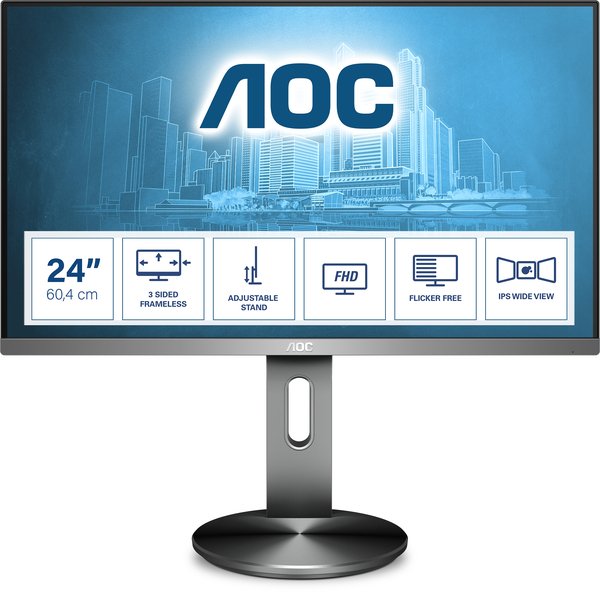 AOC 23.8" I2490PXQU/BT, Full HD, IPS - monitor