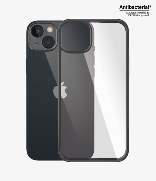 PanzerGlass ClearCase, iPhone 14 Plus -suojakuori, Musta, L&auml;pin&auml;kyv&auml;