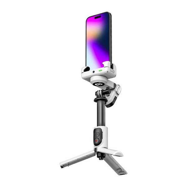 AOCHUAN M1 Pro - 4-in-1 gimbal, selfie stick, tripod, and AI tracking mount, White