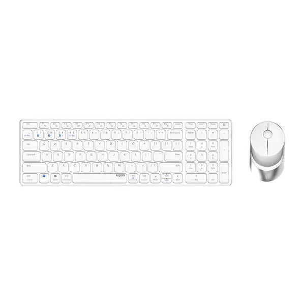 RAPOO Keyboard/Mice Set 9750M Multi-Mode Wireless White