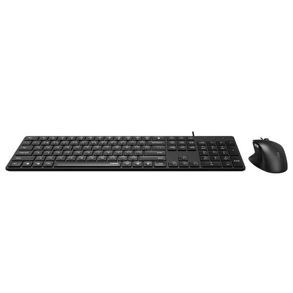 Rapoo NX8020 Keyboard and Mouse, Scissor, Black