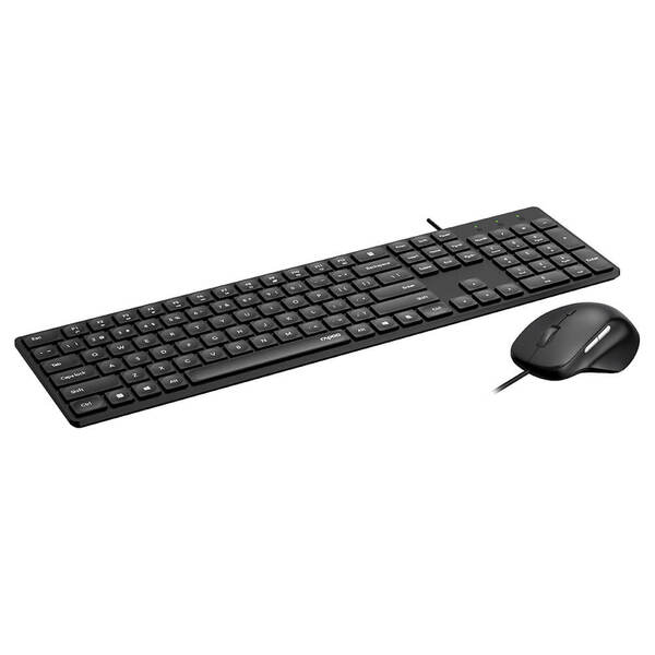 Rapoo NX8020 Keyboard and Mouse, Scissor, Black