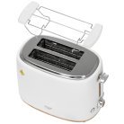 Adler AD 3225 Leiv&auml;npaahdin 2 viipaleelle s&auml;mpyl&auml;telineell&auml;, 900 W, valkoinen