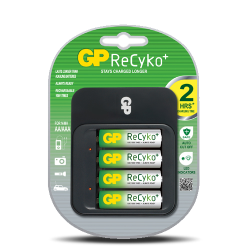 GP PowerBank PB550 Fast Charger + 4xAA