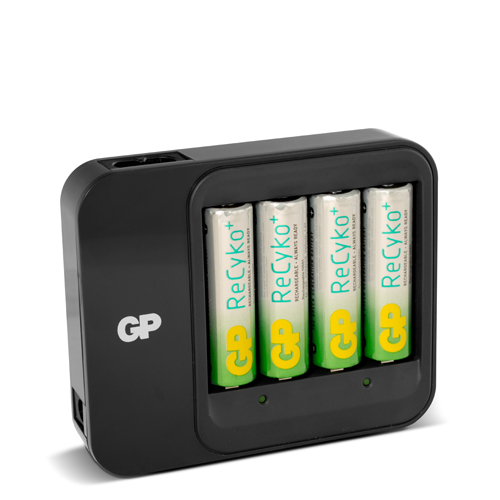 GP PowerBank PB550 Fast Charger + 4xAA