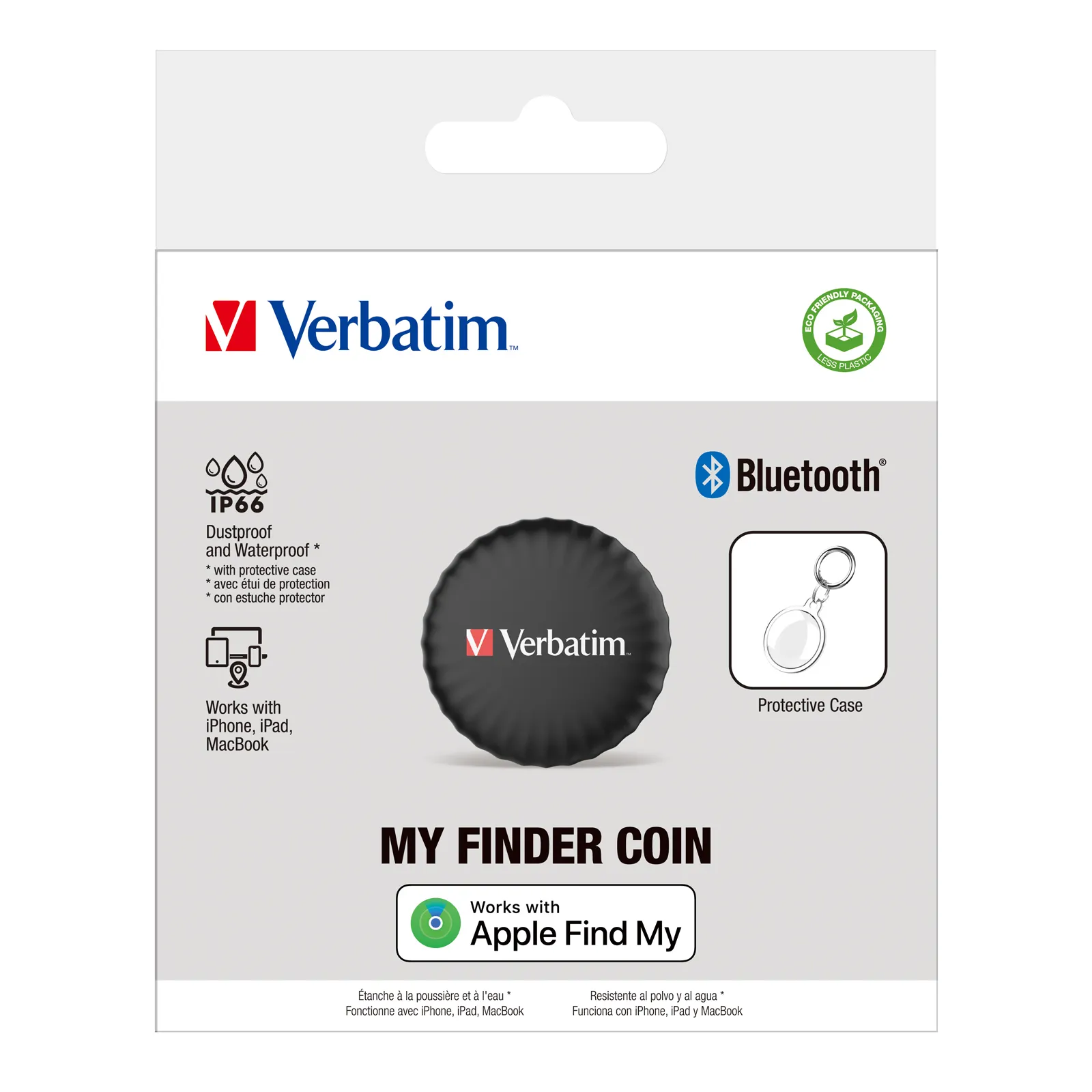 Verbatim My Finder Coin, Bluetooth - tracker, Black