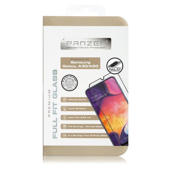 Samsung Galaxy A50, Full-Fit Glass, Black