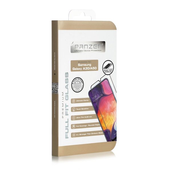 Samsung Galaxy A50, Full-Fit Glass, Black