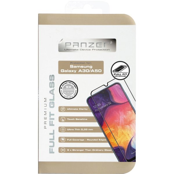 Samsung Galaxy A50, Full-Fit Glass, Black