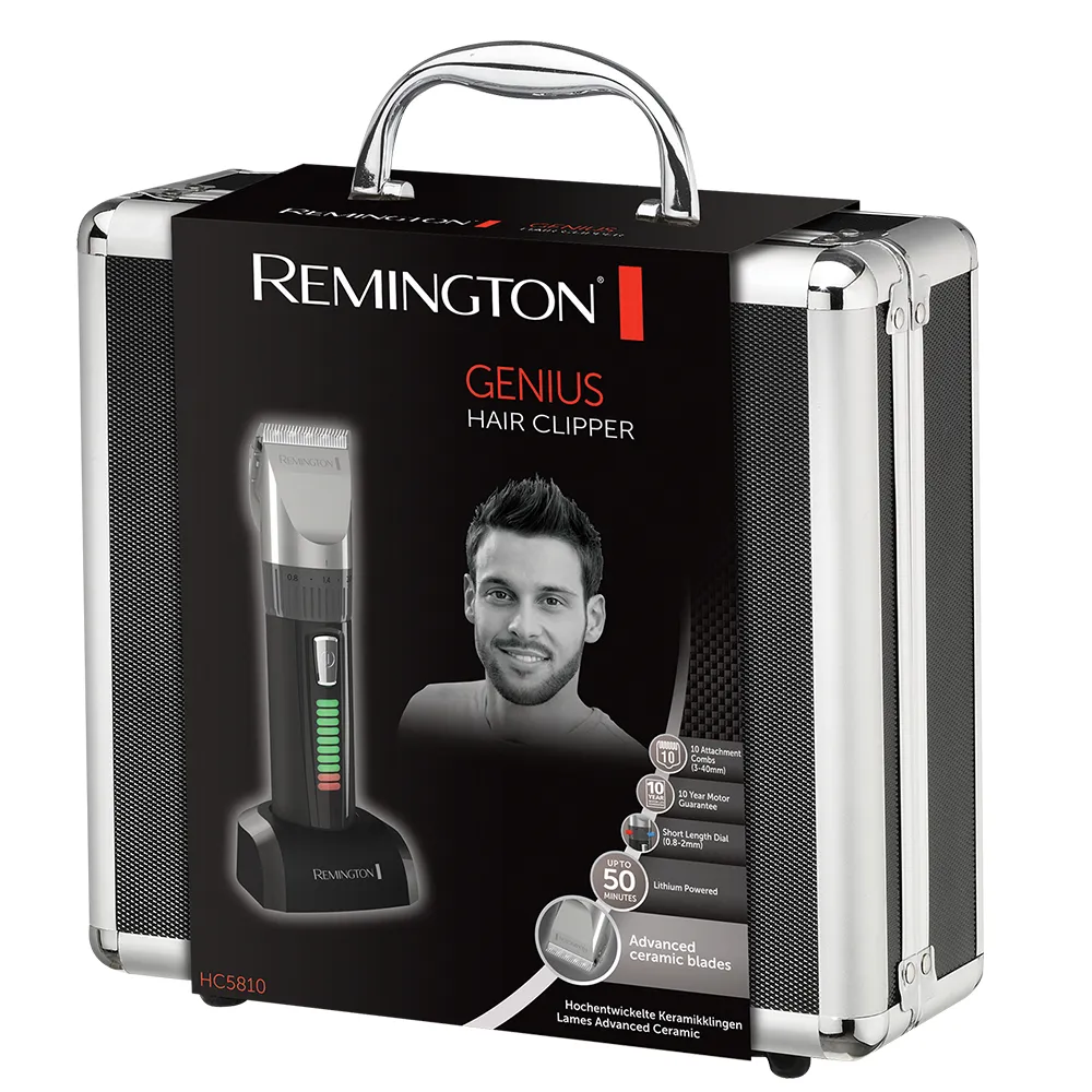 Remington Genius HC5810 Cordless Hair Clipper, Black / Grey