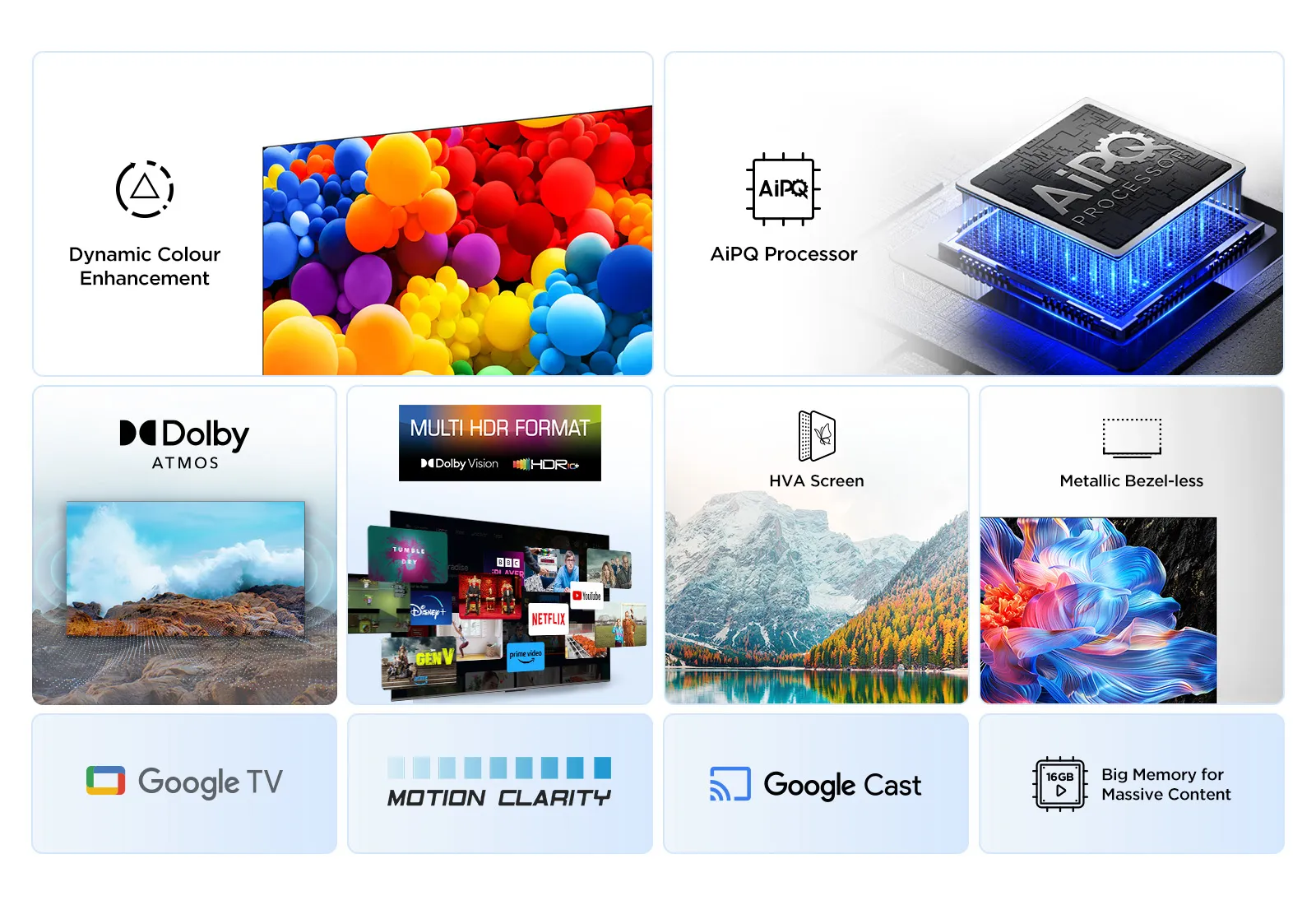 TCL 43V6C 43" 4K DLED Google TV, 60 Hz, HDR10+, metallic TCL 43V6C 43" 4K DLED Google TV, 60 Hz, HDR10+, metallic