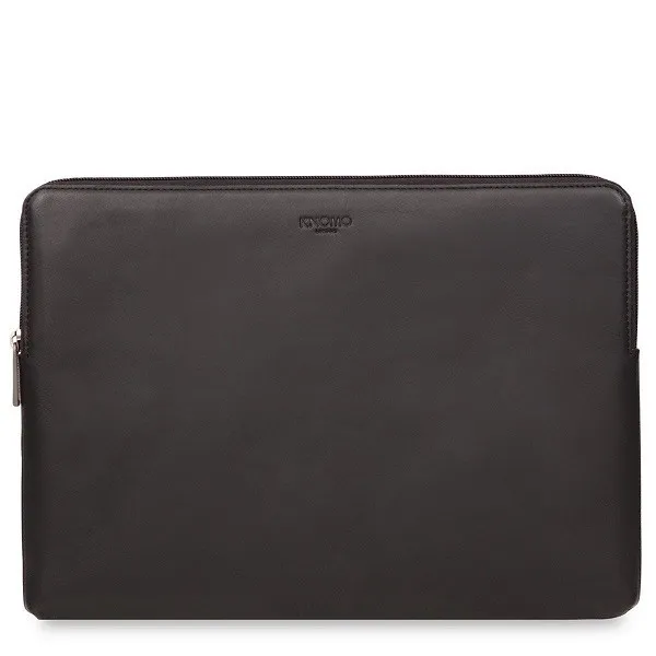 KNOMO BARBICAN Leather sleeve 15inch Black