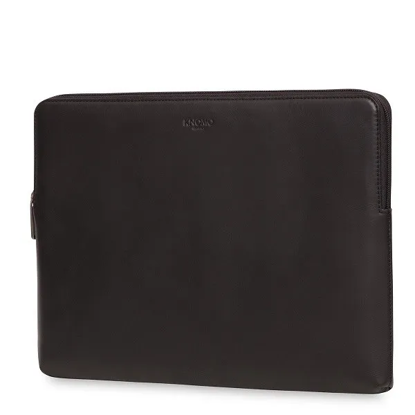 KNOMO BARBICAN Leather sleeve 15inch Black